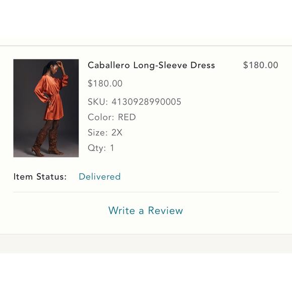 Anthropologie Caballero Long-Sleeve Dress - Size 2X - Picture 4 of 8